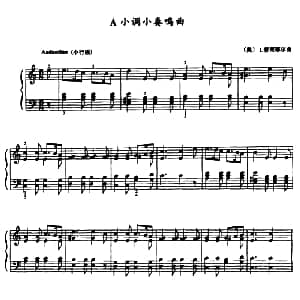 A小调小奏鸣曲 钢琴谱 奥 I 普莱耶尔