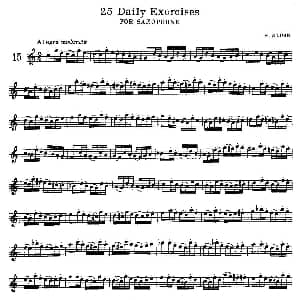 萨克斯谱 | klose 25首萨克斯练习曲 15