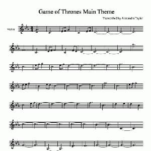 小提琴谱 | Game of Thrones Main Theme 冰与火之歌