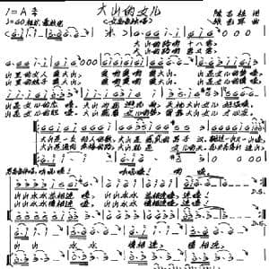 大山的女儿 _歌谱投稿_词曲:陈吉桂 张艺军