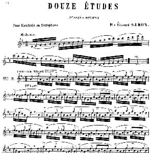 萨克斯谱 | E.Sabon 12首练习曲 7 E.Sabon