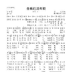 当我们还年轻_歌曲简谱_词曲:安九 安九