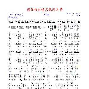 二胡谱 | 想你的时候只能问月亮 二胡独奏曲 党名易 一只舟 一只舟