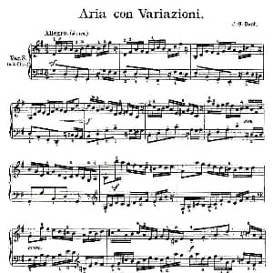 Aria con Variazioni 之八 钢琴谱 J.S.Bach