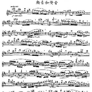 长笛曲谱 | 颤音和倚音