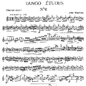 长笛曲谱 | Tango Etudes 之六 Piazzolla 皮亚佐拉