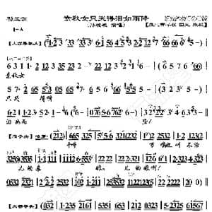 勘玉钏 素秋女只哭得泪如雨降_歌曲简谱_词曲:暂无 恒流星制谱