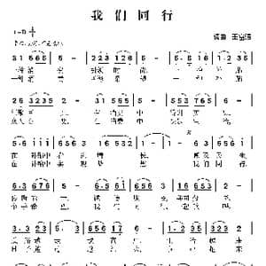 我们同行_歌曲简谱_词曲:王富强 王富强