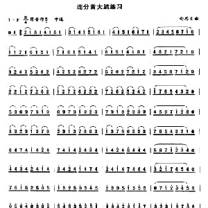 笛子谱 | 笛子连分音大跳练习 向思义