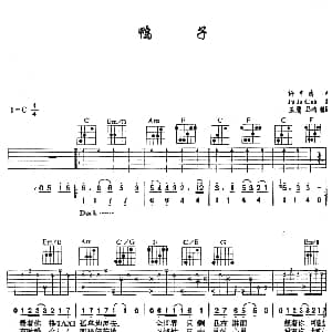 鸭子 吉他谱 苏慧伦