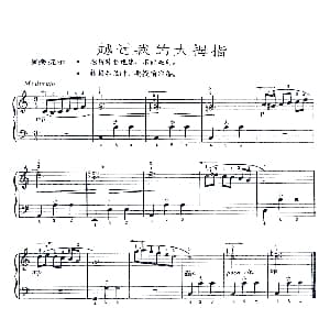 手风琴谱 | 越过我的大拇指