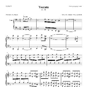 Toccata 钢琴谱 Johann Sebastian Bach
