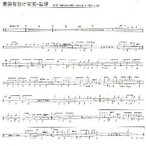 爱要有你才完美 架子鼓谱