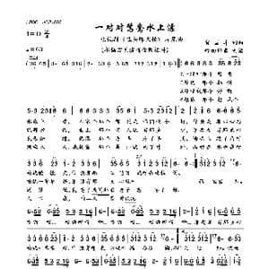一对对鸳鸯水上漂_歌曲简谱_词曲:贺国丰 贺国丰
