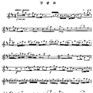 长笛曲谱 | 谐谑曲 巴赫