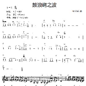 电子琴谱 | 鼓浪屿之波 钟立民