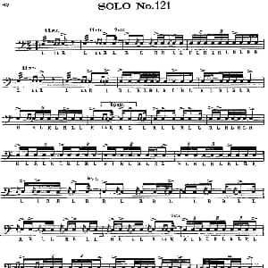 美国军鼓 SOLO No.121 125 爵士鼓谱