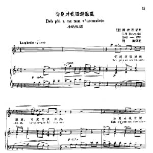 声乐教学曲库3 11你别对我回避躲藏 意大利 _外国歌谱_词曲: 博农奇尼