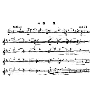 小提琴谱 | 夜鹰 格林卡