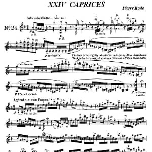 小提琴谱 | 24首小提琴练习曲之24 罗德