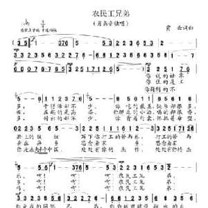 农民工兄弟_民歌简谱_词曲:贾云 贾云