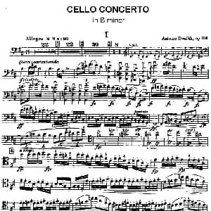 Dvorak Cello Concerto 德沃夏克 大提琴协奏曲 大提琴谱