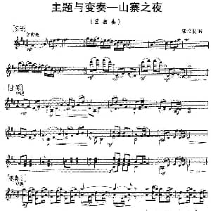 主题与变奏—山寨之夜 笙独奏 张之良