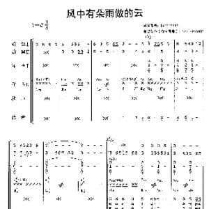 风中有朵雨做的云_歌曲简谱