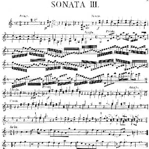 小提琴谱 | Biber Violin Sonata III