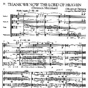 小提琴谱 | THANK WE NOW THE LORD OF HEAVER 圣诞音乐 弦乐四重奏