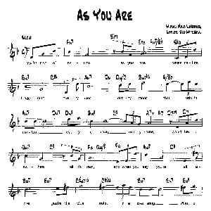AS YOU ARE 降B爵士乐谱