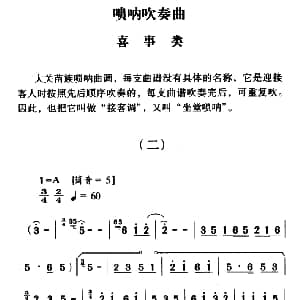 大关苗族唢呐吹奏曲调 喜事类 二