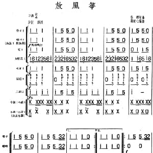 放风筝 儿童乐曲 民族管弦乐总谱 张颂原曲 谢直心编曲