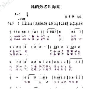 她的芳名叫海棠_歌曲简谱_词曲:赵甫博 赵甫博
