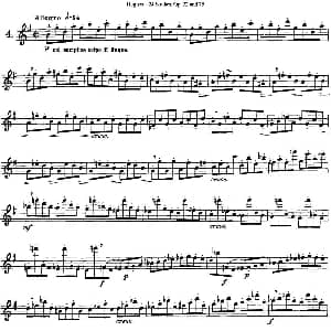 长笛曲谱 | 胡埃斯24首练习曲Op.32 NO.4 Hughes 胡埃斯