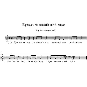 Eyes,ears,mouth and nose_外国歌谱