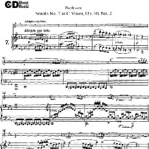 小提琴谱 | Violin Sonata No.7 in C Minor Op.30 No.2 小提琴 钢琴伴奏