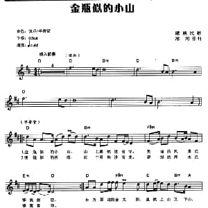 电子琴谱 | 金瓶似的小山 电子琴弹唱谱 藏族民歌 冰河作曲