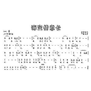 海空情意长_歌曲简谱_词曲:梁敬岩 王晓东