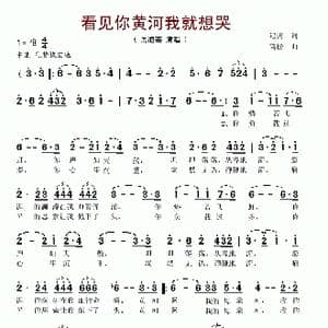 看见你黄河我就想哭_歌谱投稿_词曲:迟骋 高松