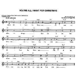 YOU'RE ALL I WANT FOR CHRISTMAS_外国歌谱