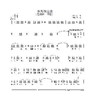 谁为谁流泪_歌谱投稿