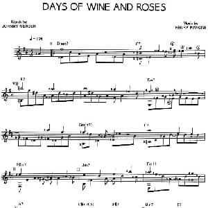 DAYS OF WINE AND ROSES 吉他谱