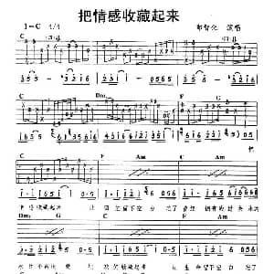把情感收藏起来 吉他谱 郑智化