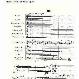 小提琴谱 | D大调小提琴协奏曲 Op.61第三乐章