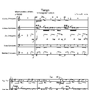 萨克斯谱 | Tango 合奏总谱