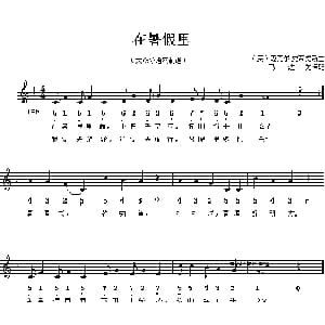 在暑假里 美国 _外国歌谱