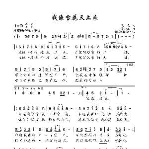 我像雪花天上来_歌谱投稿_词曲:晓光 徐沛东