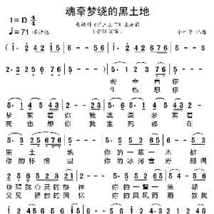 魂牵梦绕的黑土地_歌曲简谱