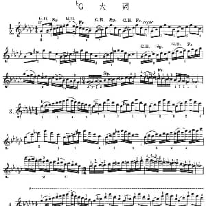 小提琴谱 | bG大调